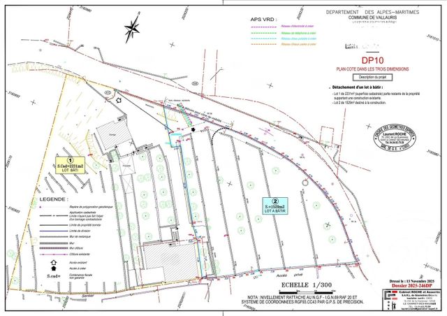 terrain à vendre - 1529.0 m2 - VALLAURIS - 06 - PROVENCE-ALPES-COTE-D-AZUR - Century 21 Visa Immobilier